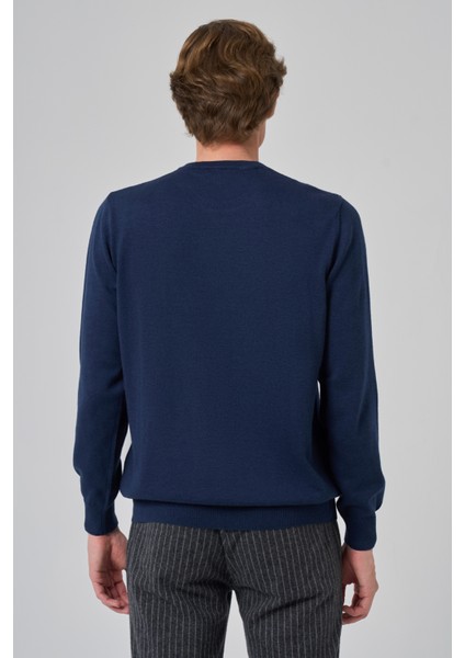 Erkek Indigo Basic Bisiklet Yaka Dynamic Fit Rahat Kesim Triko indirimleri