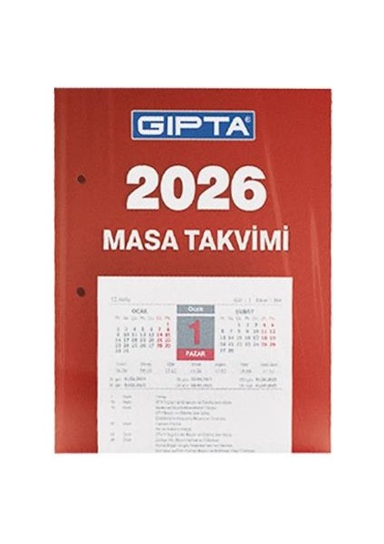 2026 Blok Masa Takvimi 10X13 cm