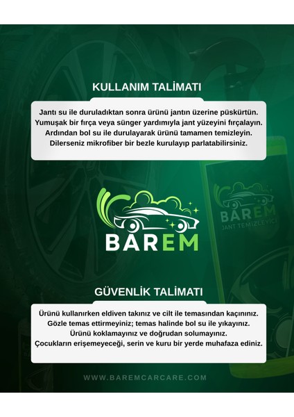 Jant Temizleyici Sprey 400ML modelleri