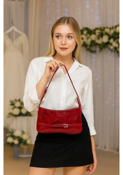 Parlak Lüks Cerry Omuz Çantası