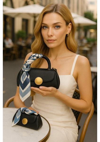 Kadın Şal Detaylı Mini Omuz ve El Çantası fiyatları
