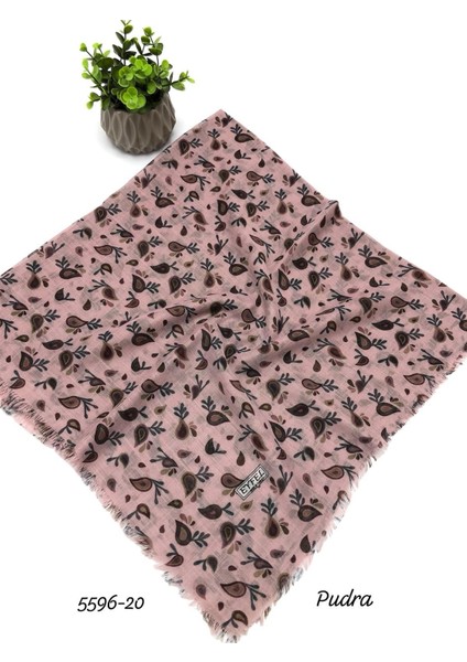 5596 Flamlı Pamuk Eşarp