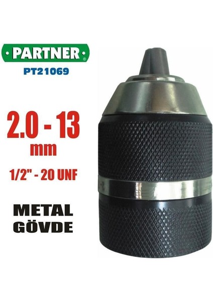 Partner 21069 Anahtarsız Mandren 13 mm 1/2