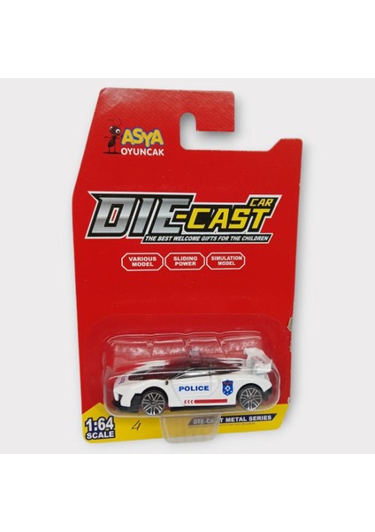 Metal Mini Polis Arabası 8 cm - Polis - 4 indirimleri