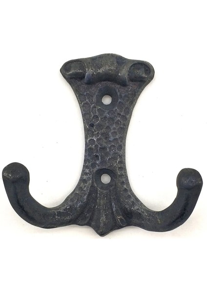 Antika Tarz Dekoratif Pirinç Anıt Çiftli Vestiyer Askı - 85X72 Mm, Oksit