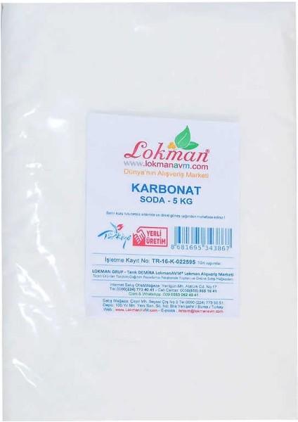 Karbonat Soda 5000 gr Paket fiyatları