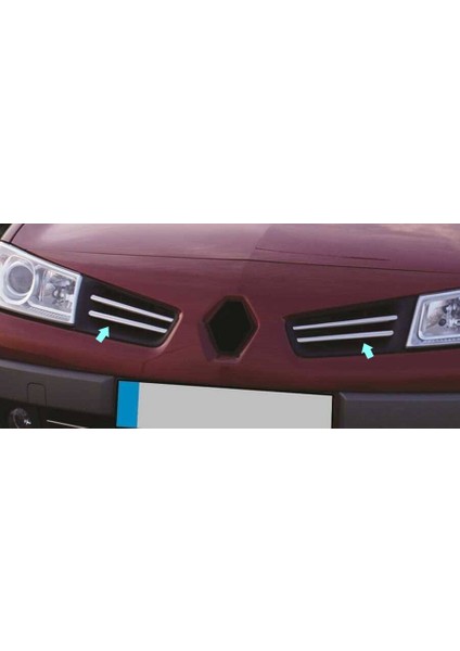 Renault Megane-2 Sw Uyumlu Ön Panjur Krom 4 Parça 2006 - 2010 Arası Modeller Için indirimleri