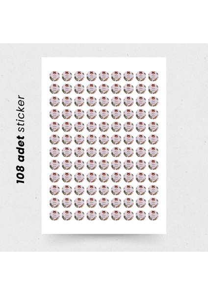 Yılbaşı Zil Temalı Mutlu Yıllar Sticker Seti, Yeni Yıl Hediye Paketleme Etiketi, 108 Adet, 33X33 mm fiyatları