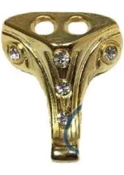 Moda Taşlı Ahşap Sandık Ayağı, Kutu Ayak 1,5 cm - Sarı, 100 Adet