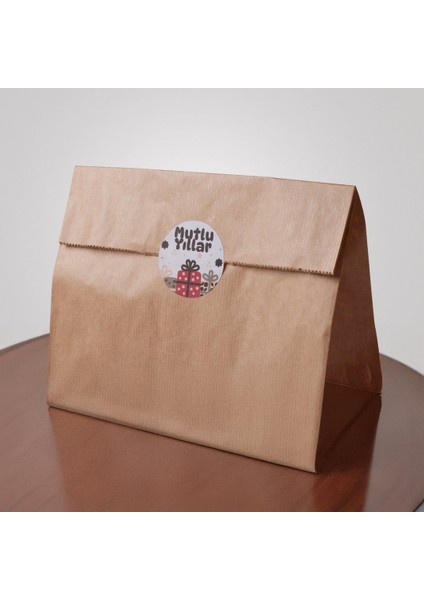 Yılbaşı Hediye Kutu Temalı Mutlu Yıllar Sticker Seti, Yeni Yıl Paketleme Etiketi, 108 Adet, 33X33 mm fırsatları