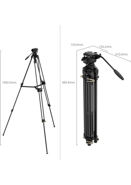 4686 AD-01S Profesyonel Video Tripod Kiti fiyatları