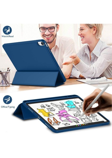 Apple iPad Air 11 Inc M2 (2024) Kılıf Ekran Koruyucu ve Stylus Kalemli 3'ü 1 Arada Full Gear Set A2902 A2903 A2904