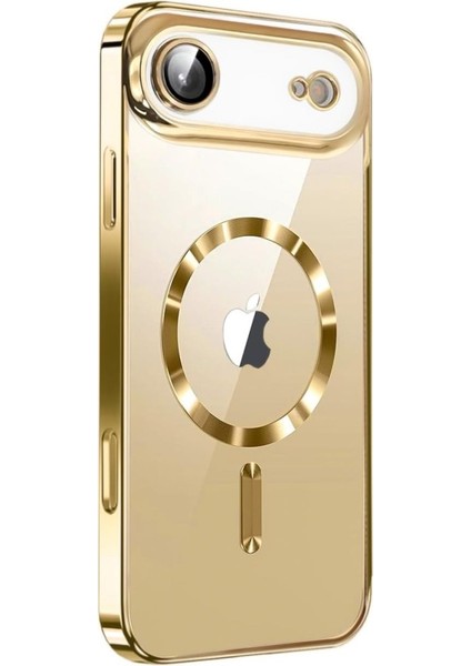 Apple iPhone 17 Air Için Magsafe ile Uyumlu Kılıf Kamera Lensli Korumalı Şeffaf Silikon Kapak