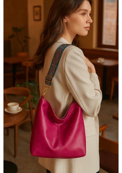 Lüks Dukuma Kolon Askılı Omuz Çantası