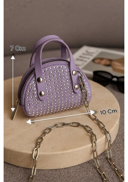 Lüks Mini Elmas Taş Işlemeli El ve Omuz Çantası fiyatları