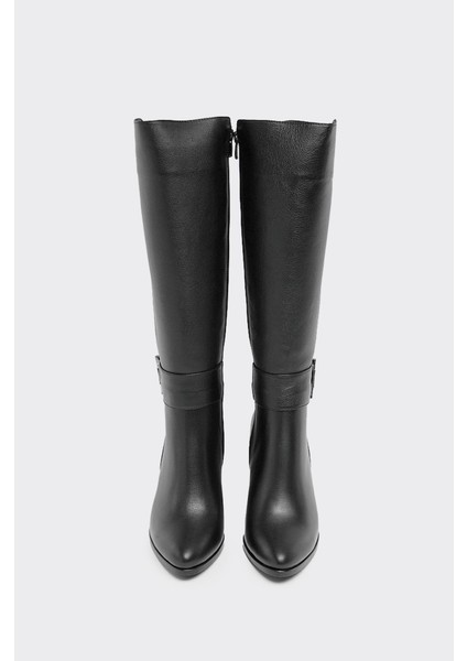 Hakiki Deri Fermuarlı Kadın Çizme modelleri