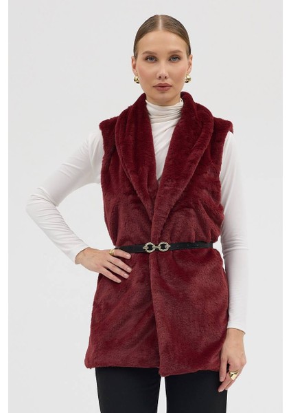 Kadın Suni Dokulu Kemerli Astarlı Yelek fiyatları