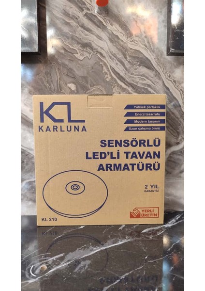 12 Watt Ledli Sensörlü Tavan Armatürü Beyaz Işık 6500K modelleri