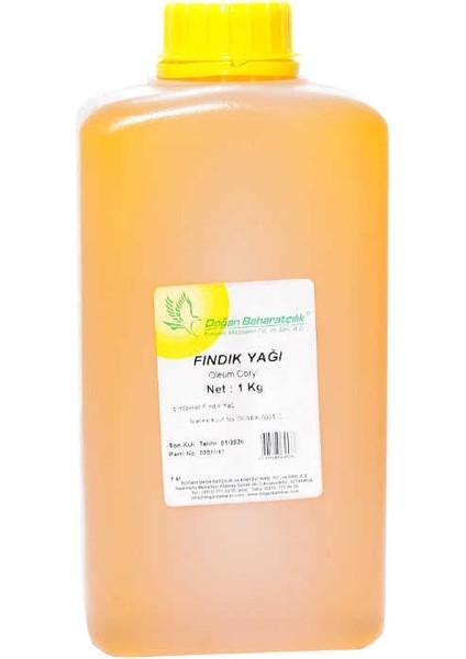 Doğal Fındık Yağı Pet Bidon 1000 gr