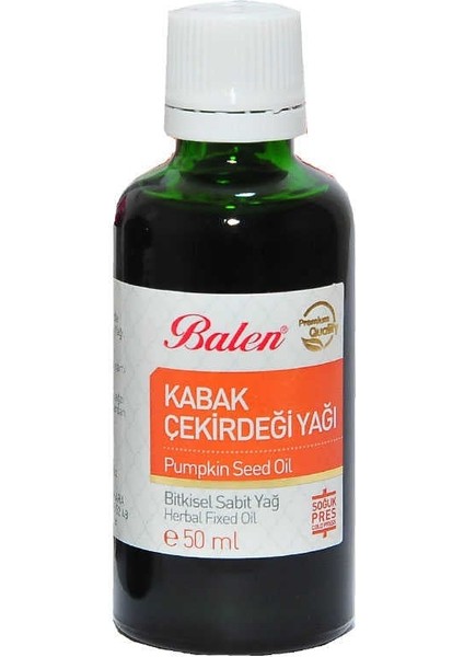 Kabak Çekirdeği Yağı Soğuk Pres 50 ml Cam Şişe