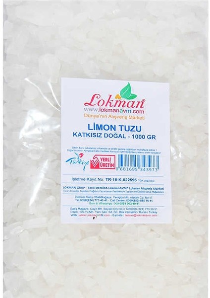 Limon Tuzu Granül Çakıl 1000 gr Paket fiyatları