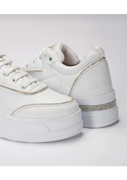 Kadın Yüksek Taban Rahat Şık Günlük Spor Ayakkabı Beyaz Renk fiyatları