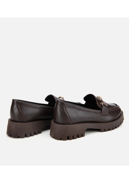01AYH314700A480 KADIN Kahverengi Kalın Tabanlı Klasik Loafer fırsatları