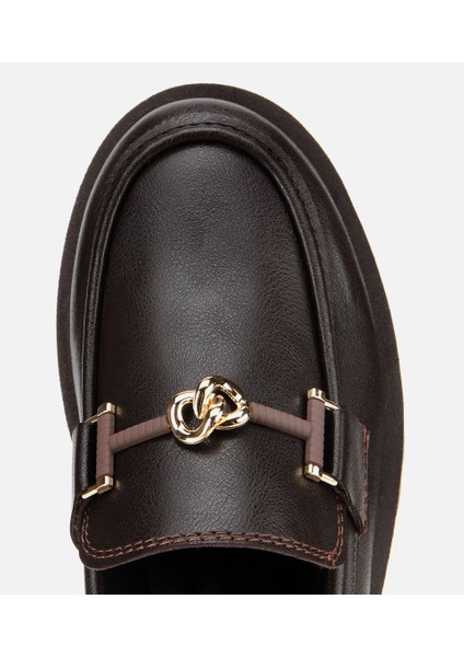 01AYH314700A480 KADIN Kahverengi Kalın Tabanlı Klasik Loafer indirimleri
