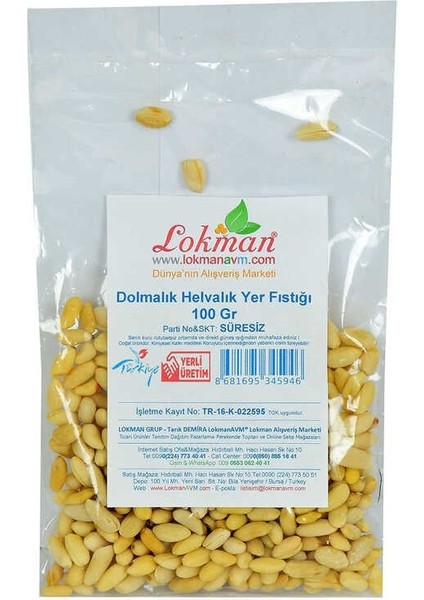 Dolmalık Helvalık Yer Fıstığı 100 gr Paket fiyatları