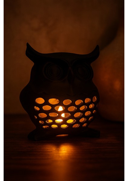 3D Dekoratif Baykuş Mumluk , Tealight Mumluk , Bohem Rustik Ev Dekoru , Hediyelik Romantik Aydınlatma fırsatları