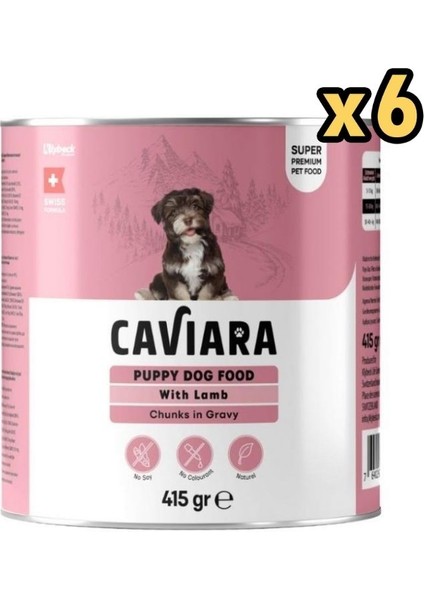 Sos Içinde Et Parçacıklı Kuzu Etli Yavru Köpek Konservesi 415 gr x 6 Adet