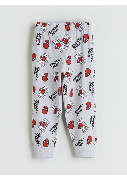 Yeni Sezon Beli Lastikli Spider-Man Baskılı Erkek Çocuk Pijama Alt