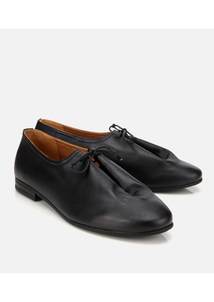 01AYH315430A100 KADIN Deri Siyah Yumuşak Bağcıklı Babet fiyatları