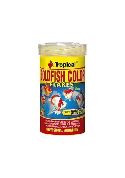 Tropical Goldfish Colour Flakes Japon Balıkları Için Pul Balık Yemi 100 ml 20 gr
