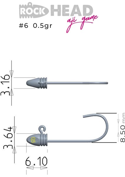 Rock-Head 6no Aji Game Jighead fiyatları