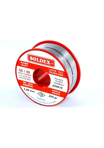 60-40 Lehim Teli 200 gr 1 mm - Sn:60 / Pb:40