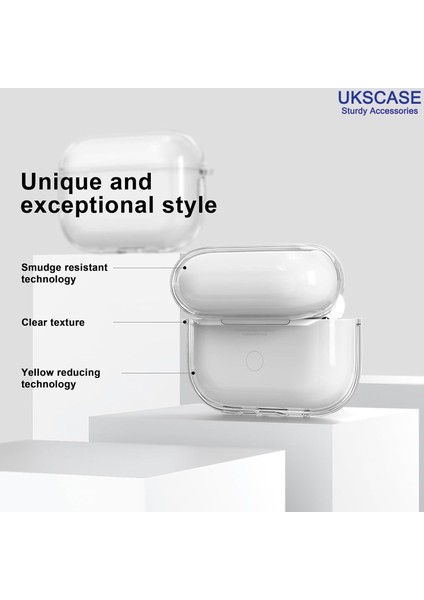 Airpods Pro 3 (3. NESIL/2025) Uyumlu Kristal Şeffaf Kılıf ve Temizlik Kiti indirimleri