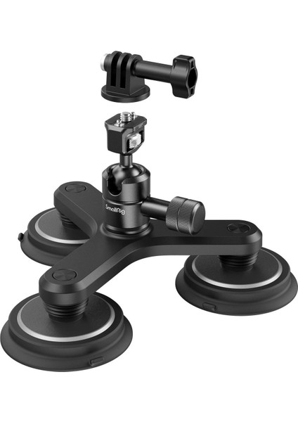 4468 Üçlü Manyetik Vakumlu Montaj Destek Seti Aksiyon Kameraları Için
