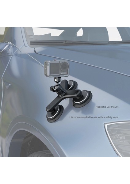 4468 Üçlü Manyetik Vakumlu Montaj Destek Seti Aksiyon Kameraları Için indirimleri