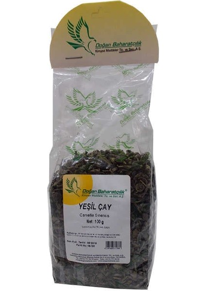 yeşil çay doğal ıthal çay 100 gr paket