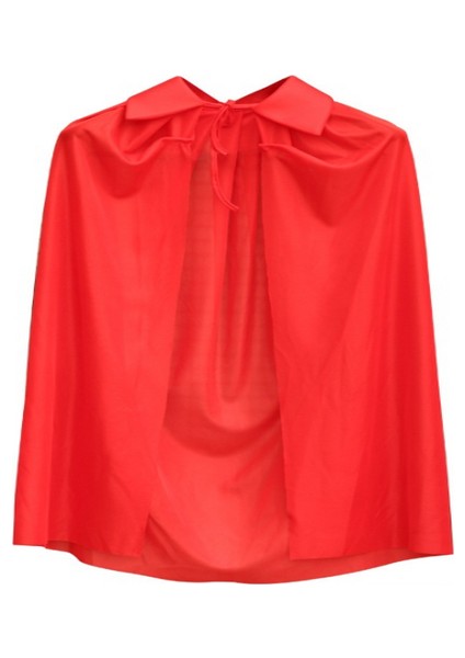 Kırmızı Renk Yakalı Pelerin Çocuk Boy 90 cm fiyatları