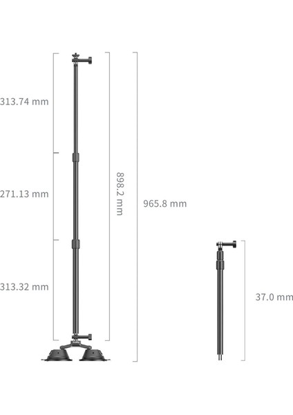 4380 INSTA360 X3 X4 X5 ve Aksiyon Kameralar Için Vakumlu Araç Montaj Seti modelleri