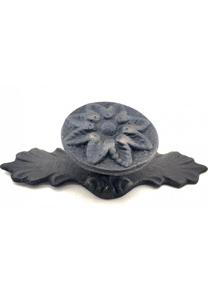 Antika Tarz Dekoratif Pirinç Çiçek Düğme - 29X70 Mm, Oksit