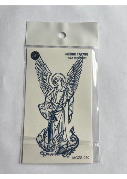 Savaş Melek 11X8 cm Yarı Kalıcı Geçici Dövme Yapıştırma Dövme