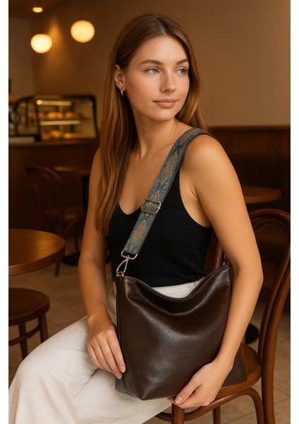 Lüks Dukuma Kolon Askılı Omuz Çantası