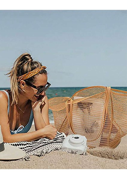 Lüks Büyük Kapasiteli Fileli Omuz Çantası