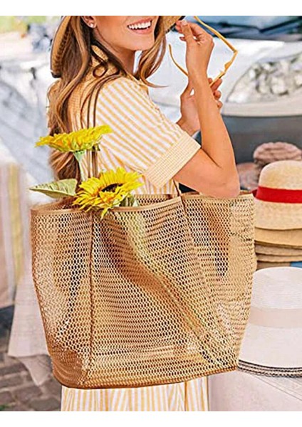 Lüks Büyük Kapasiteli Fileli Omuz Çantası fiyatları