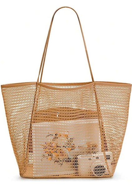 Lüks Büyük Kapasiteli Fileli Omuz Çantası modelleri