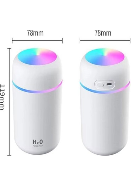 Humidifier 300 ml Ulrasonik Hava Nemlendirici Buhar Makinesi ve Aroma Difüzörü fiyatları