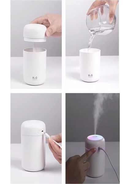 Humidifier 300 ml Ulrasonik Hava Nemlendirici Buhar Makinesi ve Aroma Difüzörü modelleri